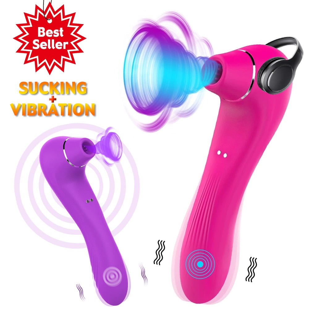 Sex Sucking Toys Vibrator Female Powerful Clitoris Sucker Blowjob Tongue Stimulator Nipple Vagina Pussy Pump for Women Adults 18+