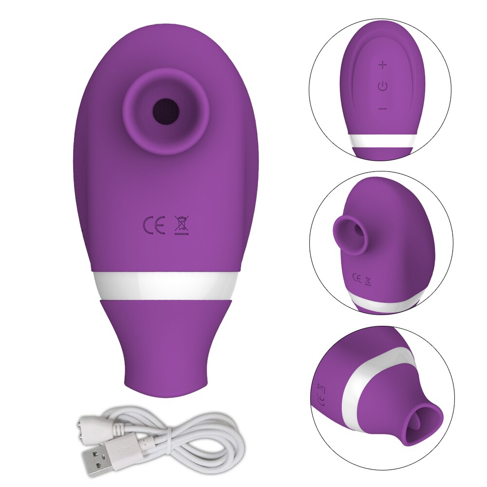 Sex Sucking Toys Vibrator Female Powerful Clitoris Sucker Blowjob Tongue Stimulator Nipple Vagina Pussy Pump for Women Adults 18+
