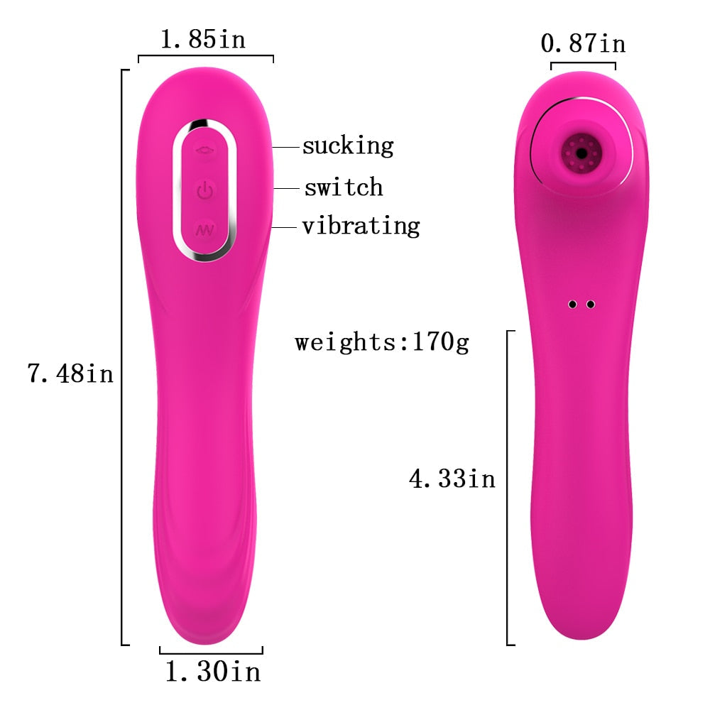 Sex Sucking Toys Vibrator Female Powerful Clitoris Sucker Blowjob Tongue Stimulator Nipple Vagina Pussy Pump for Women Adults 18+