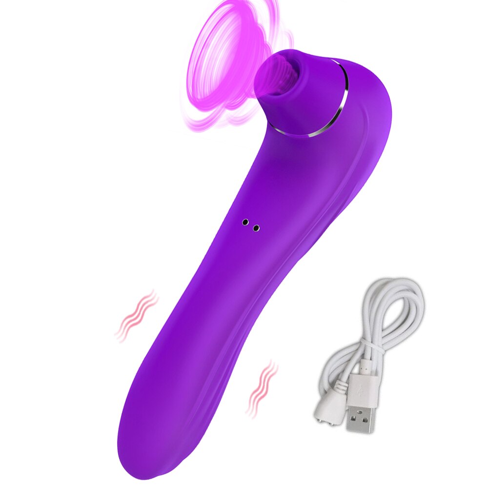 Sex Sucking Toys Vibrator Female Powerful Clitoris Sucker Blowjob Tongue Stimulator Nipple Vagina Pussy Pump for Women Adults 18+
