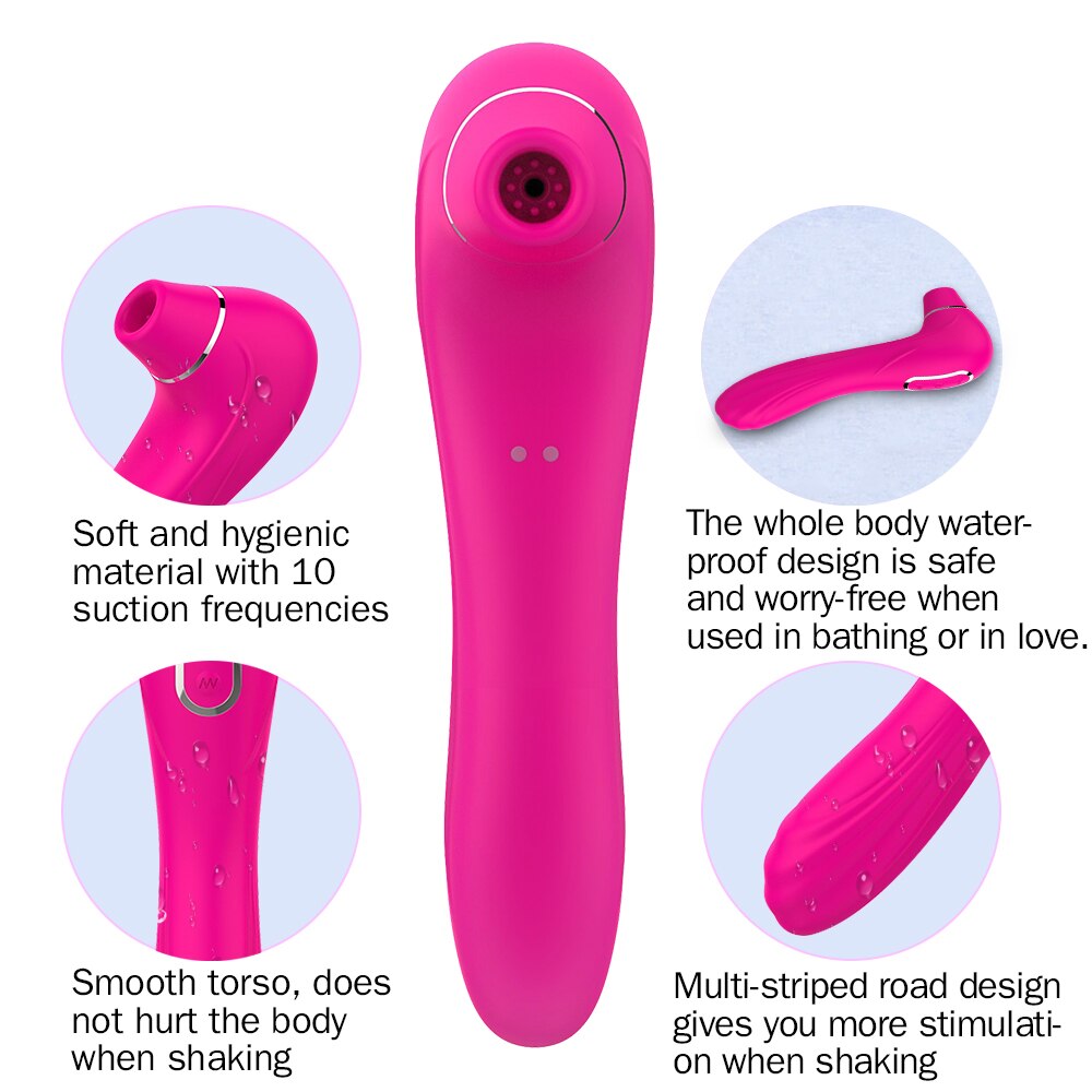 Sex Sucking Toys Vibrator Female Powerful Clitoris Sucker Blowjob Tongue Stimulator Nipple Vagina Pussy Pump for Women Adults 18+