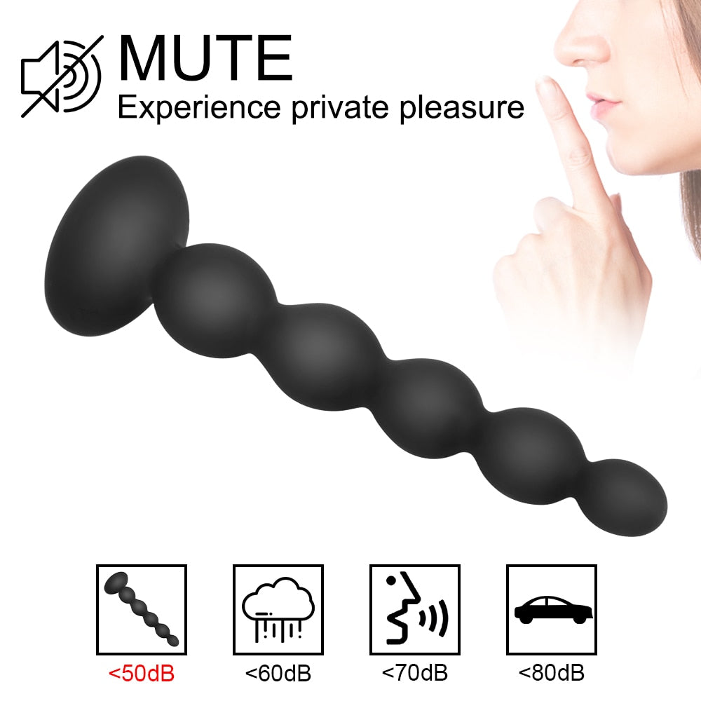 Sex Toy for Men Women Anal Beads 10-Speed Butt Plug Stimulator Prostate Massager Remote Control Vibrator Anal Vibrator Dual Motor