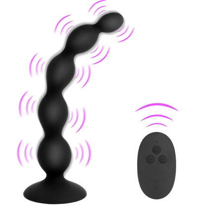 Sex Toy for Men Women Anal Beads 10-Speed Butt Plug Stimulator Prostate Massager Remote Control Vibrator Anal Vibrator Dual Motor