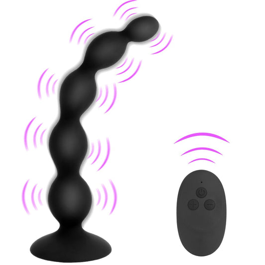 Sex Toy for Men Women Anal Beads 10-Speed Butt Plug Stimulator Prostate Massager Remote Control Vibrator Anal Vibrator Dual Motor