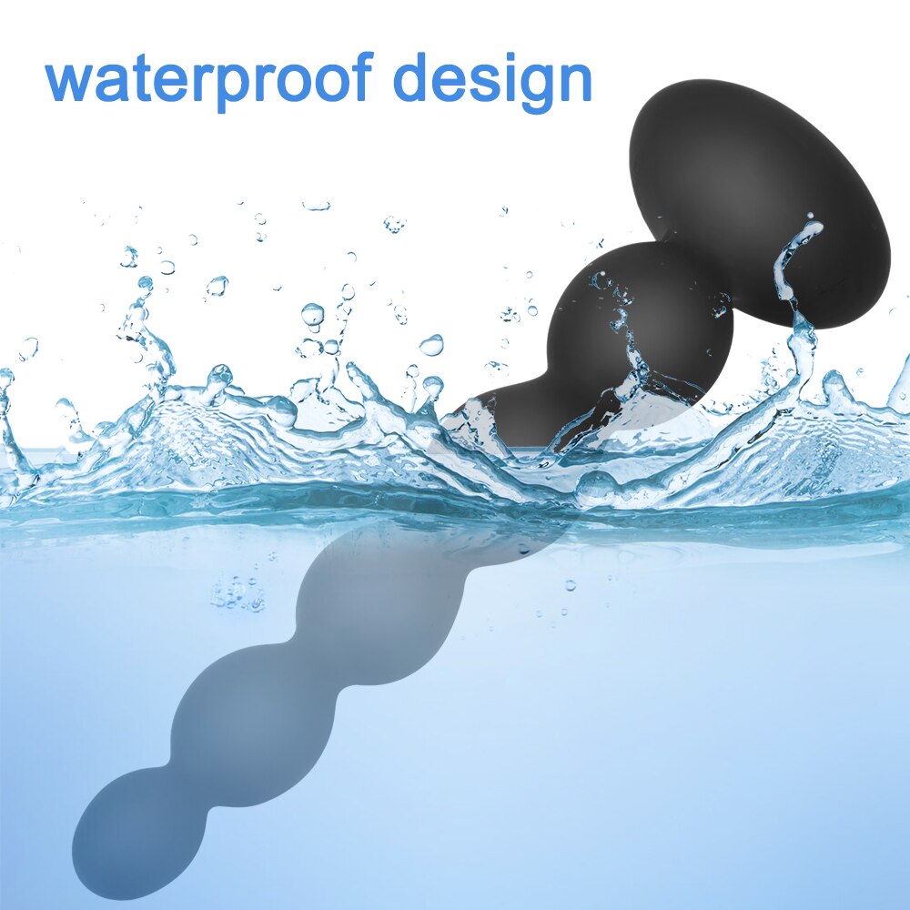 Sex Toy for Men Women Anal Beads 10-Speed Butt Plug Stimulator Prostate Massager Remote Control Vibrator Anal Vibrator Dual Motor