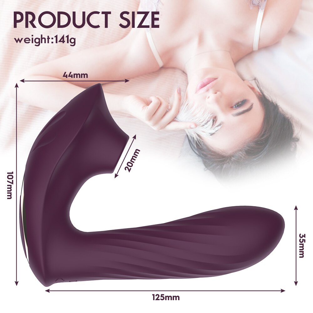 Sex Toys 2-in-1 Sucking Vibrator for Women, 9-Frequency Vibration, Waterproof Masturbator, Clitoris Stimulator, G-Spot Vibrator