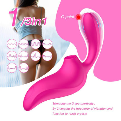 Sex Toys 3-in-1 Modes Clitoral Sucking Vibrator for Women, 10 Speeds Vibrating Clit Sucker, Women's G-Spot Masturbators, Adult Toys
