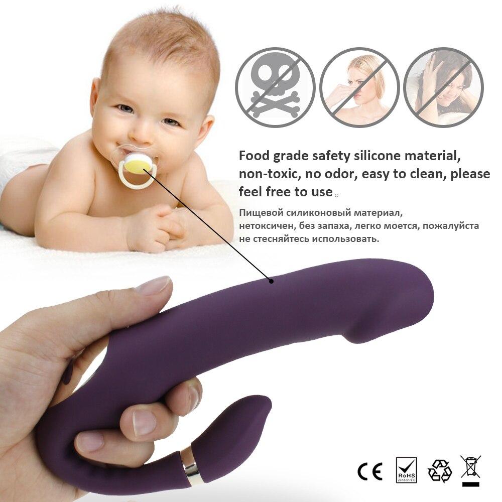 Sex Vibrator G-spot Stimulator Soft Double-head Vibrating Sex Toys for Women Clit Massager Rechargeable C-shape for Couple Fun