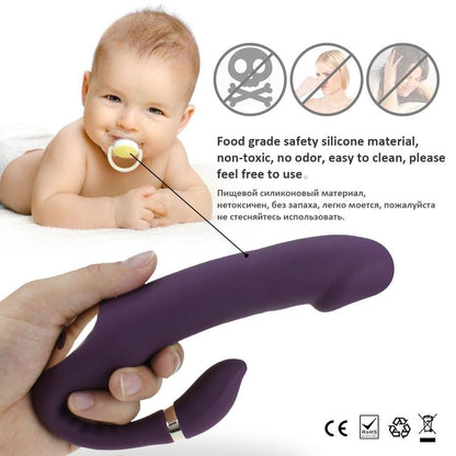 Sex Vibrator G-spot Stimulator Soft Double-head Vibrating Sex Toys for Women Clit Massager Rechargeable C-shape for Couple Fun