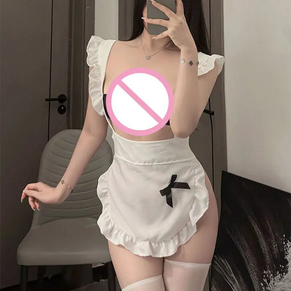 Sex Lingerie 2025 New Erotic Costume Maid Set Cosplay Toys Adult Sexy Shoppings Ultra Porn Open Babydoll Bodysuit Secret Night