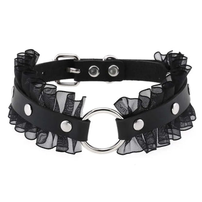 BDSM Different Style Fashion Punk Men Torques Necklace Gothic PU Leather Choker Collar Necklace Women Body Chain
