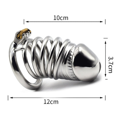 BDSM Adult Sex Toys Penis Cage Dick Ring Chastity Fetish Gay Slave Penis Extender Stainless Steel CB Lock Leten Scrotum