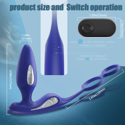 ไฟฟ้า Shock Anal Vibrator Butt Plug ชาย Prostate Massager รีโมทคอนโทรล Delay Ejaculation อวัยวะเพศชาย Cock แหวนเพศของเล่นสำหรับผู้ชาย