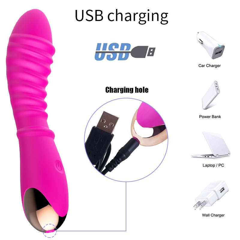 Silicone G-Spot Dildo Vibrators for Women, Waterproof, 20 Speeds Vibrator, Clitoris Massager, Female Masturbator Sex Toys for Women