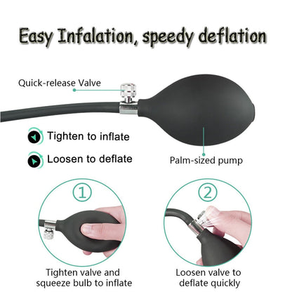 Silicone Inflatable Super Big Anal Plug Dildo 13cm Huge Anal Dilator Prostate Massager Anus Extender G Spot Stimulator Sex Toys