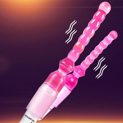 Silicone Jelly Long Anal Vibrator Magic Wand Anal Butt Plug Beads G-Spot Massager Adult Sex Toys for Women Couples Masturbation