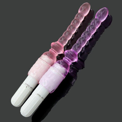 Silicone Jelly Long Anal Vibrator Magic Wand Anal Butt Plug Beads G-Spot Massager Adult Sex Toys for Women Couples Masturbation