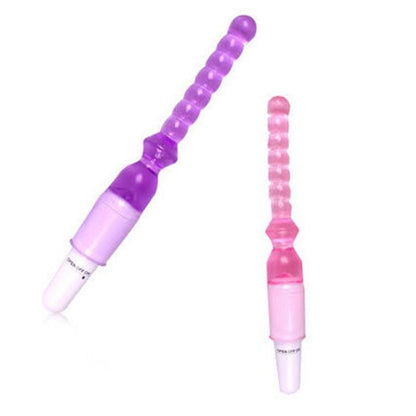 Silicone Jelly Long Anal Vibrator Magic Wand Anal Butt Plug Beads G-Spot Massager Adult Sex Toys for Women Couples Masturbation