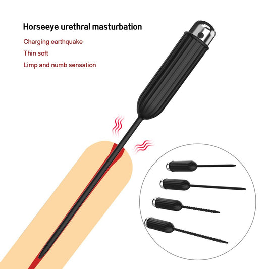 Silicone Urethral Dilators Penis Plug 10-Speed Vibrating Insertion Urethral Plug Catheter Sounds Vibrator Sex Toys for Men Adult