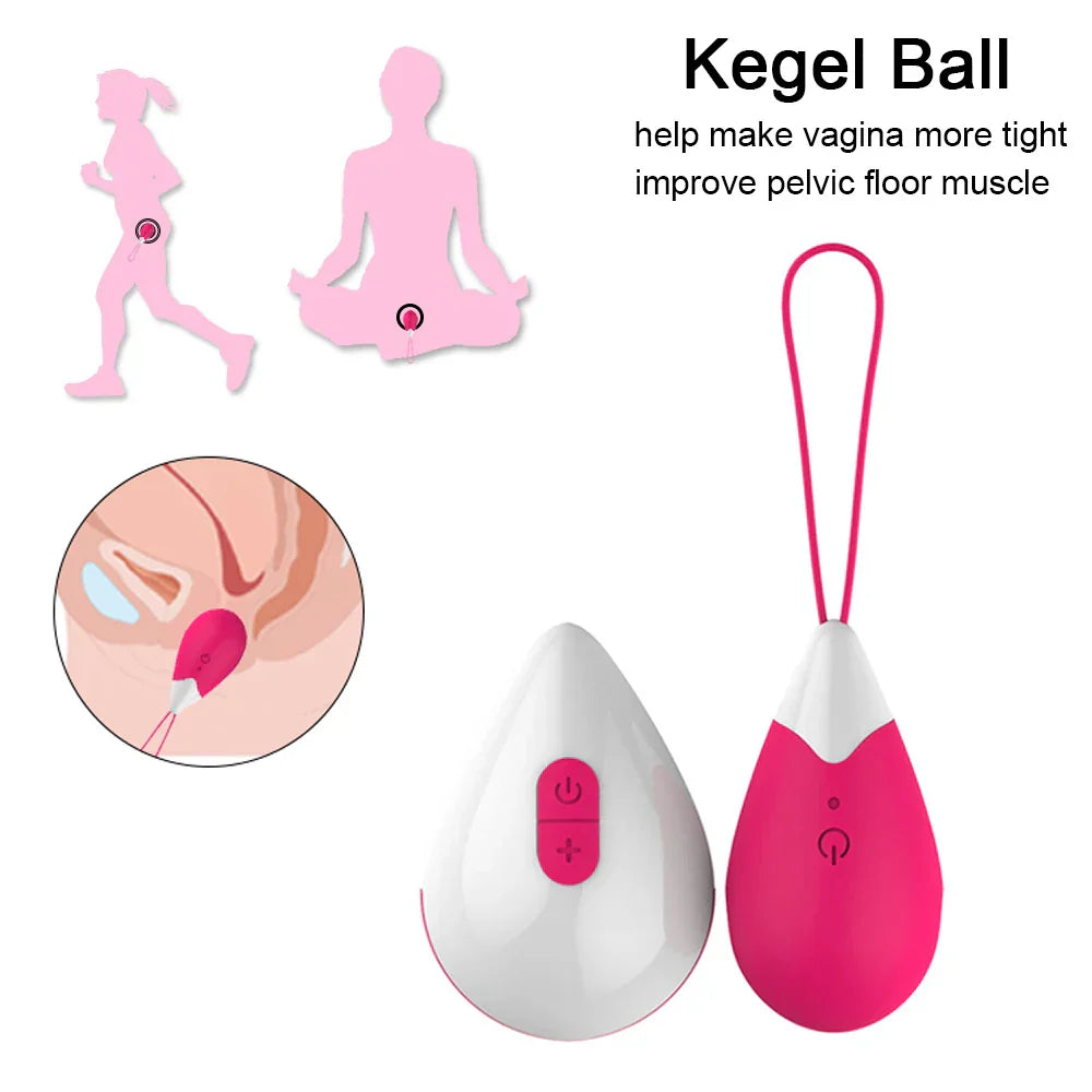 Silicone Vibrating Eggs Wireless Vaginal Balls Vibrating Exercises Smart Love Balls Remote Jump Eggs Vibrator Sex Toys for Women