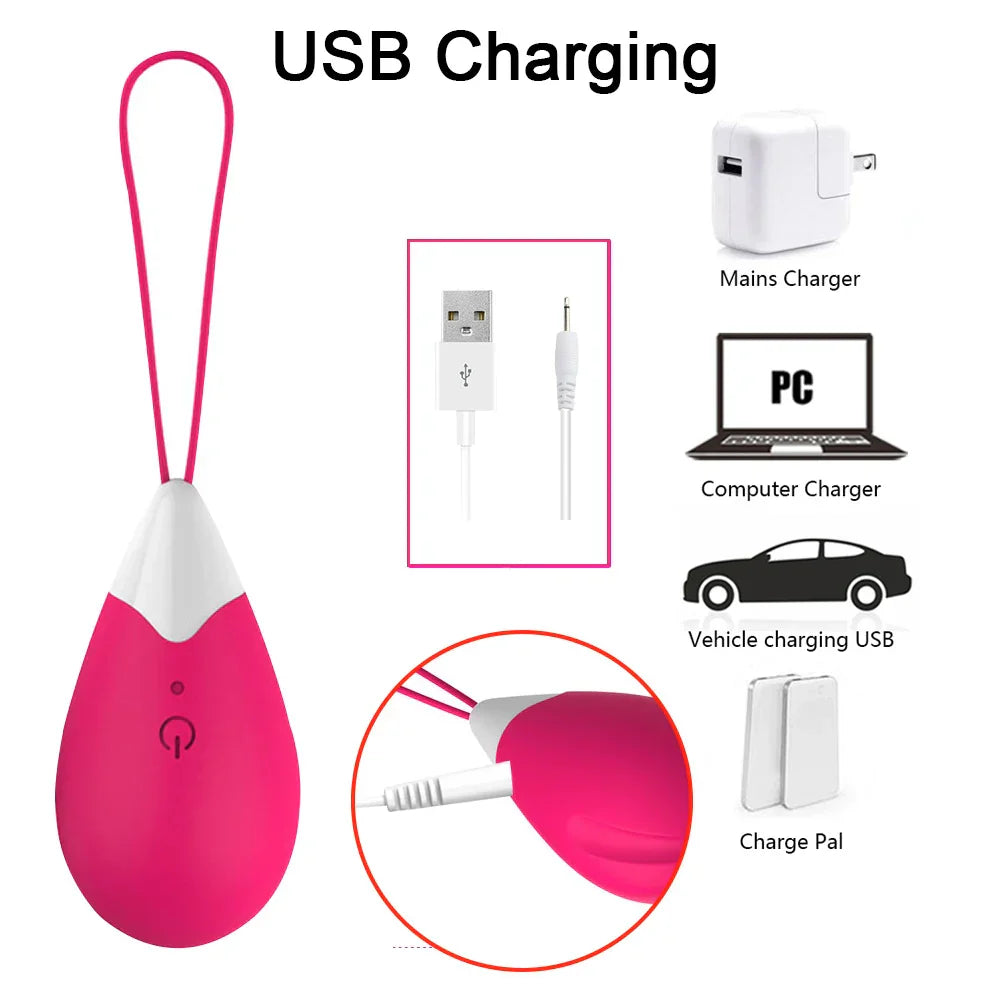 Silicone Vibrating Eggs Wireless Vaginal Balls Vibrating Exercises Smart Love Balls Remote Jump Eggs Vibrator Sex Toys for Women