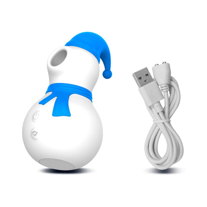 Snowman Clit Sucker Vibrator: Sex Toy for Women, 18+ Christmas Nipple Female Clitoris Vacuum Stimulator, Oral Sex