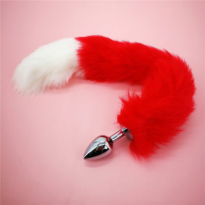 Soft Anal Plug Faux Fox Tail Cosplay Butt Plug Anal Sex Tail Stainless Smooth Steel Butt Plug Anal Sex Toys for Women Couples