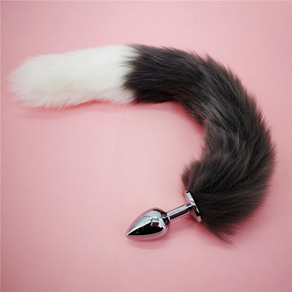 Soft Anal Plug Faux Fox Tail Cosplay Butt Plug Anal Sex Tail Stainless Smooth Steel Butt Plug Anal Sex Toys for Women Couples