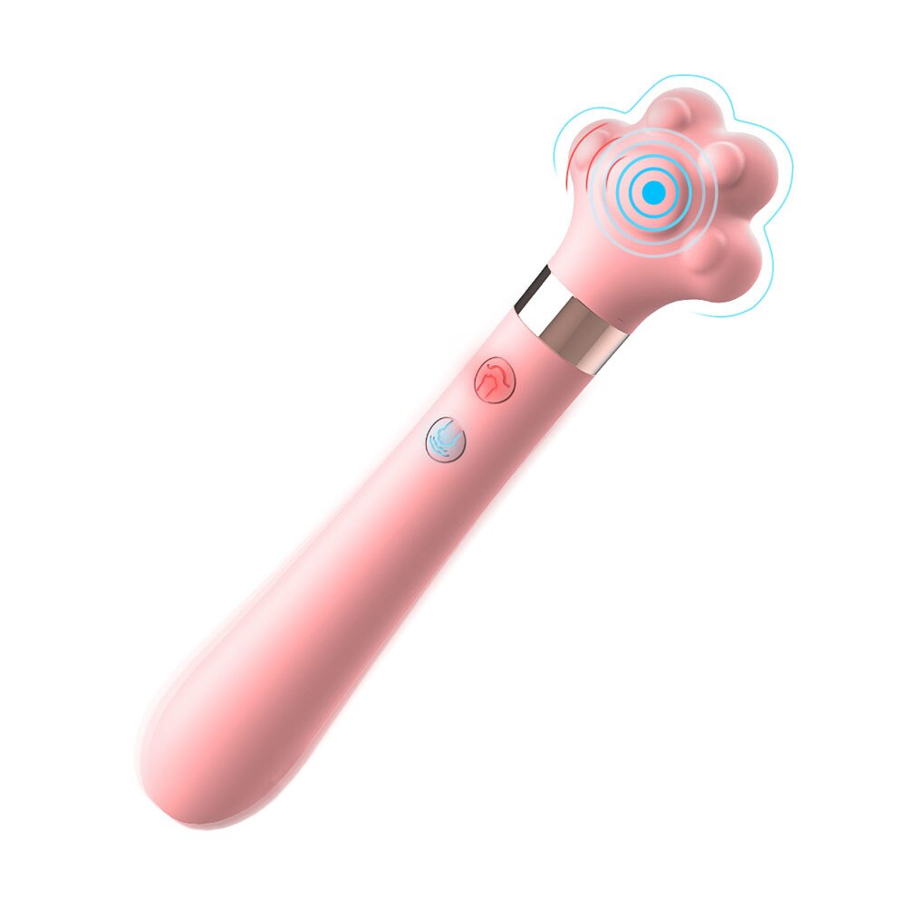 Soft Cute Cat Claw Double Vibrator Waterproof Silicone Wand Masturbator Sex Toy for Women Vaginal G-Spot Anal Massage Shop