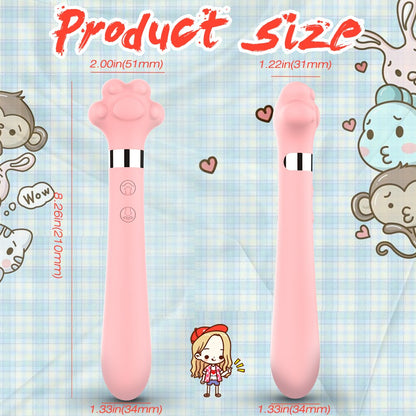 Soft Cute Cat Claw Double Vibrator Waterproof Silicone Wand Masturbator Sex Toy for Women Vaginal G-Spot Anal Massage Shop