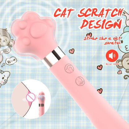 Soft Cute Cat Claw Double Vibrator Waterproof Silicone Wand Masturbator Sex Toy for Women Vaginal G-Spot Anal Massage Shop