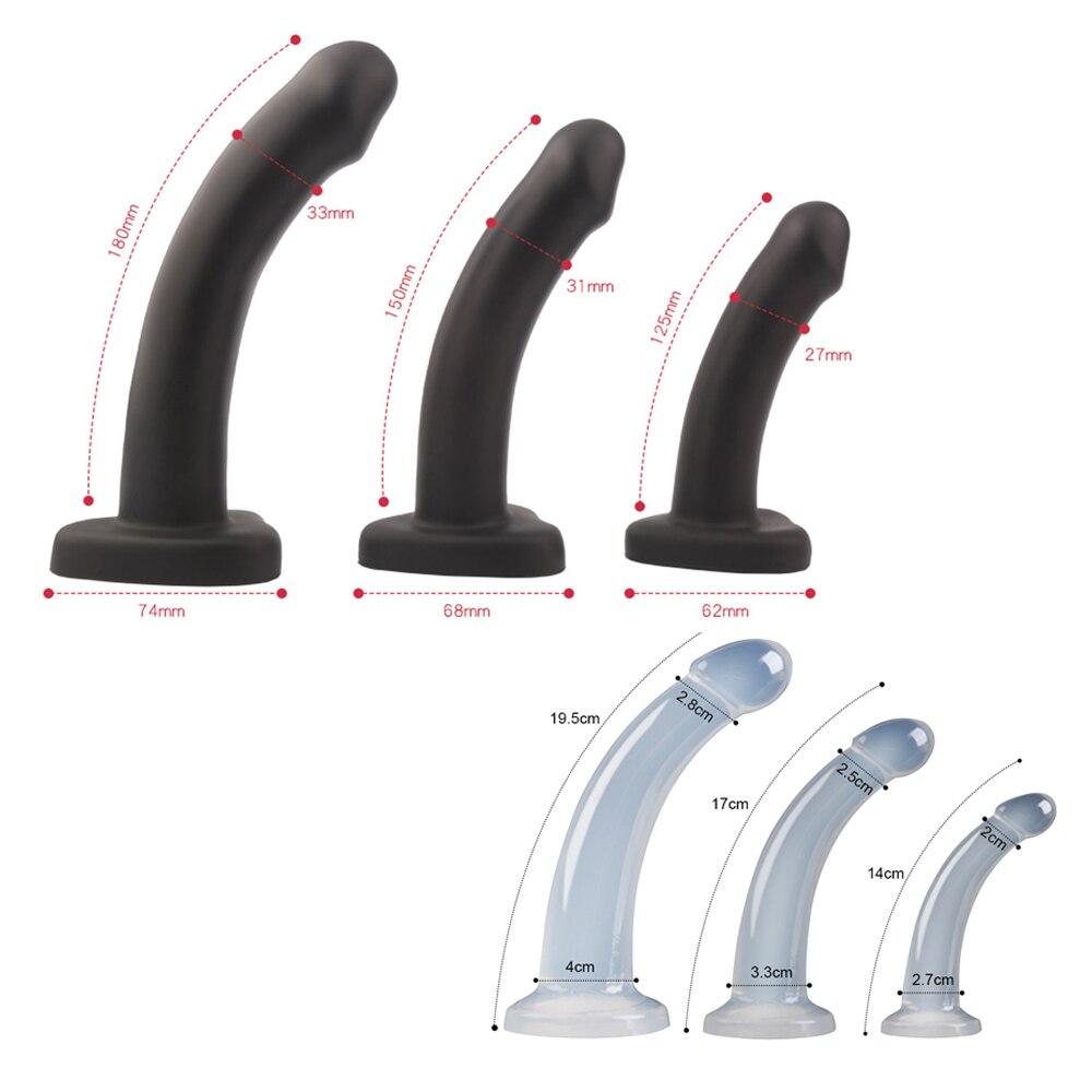 Soft Jelly Dildo Anal Butt Plug Realistic Penis with Powerful Suction Cup Strapon Artificial Penis Dick Toy for Adult Sex Toys