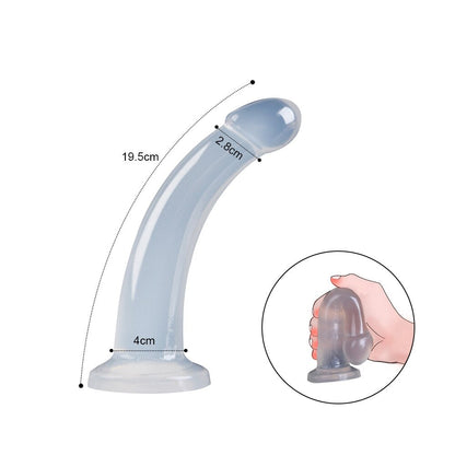 Soft Jelly Dildo Anal Butt Plug Realistic Penis with Powerful Suction Cup Strapon Artificial Penis Dick Toy for Adult Sex Toys
