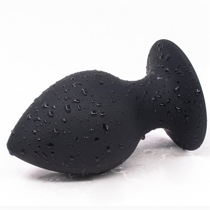 Squeezable Huge Butt Plug with Suction Cup Silicone Soft Anal Plug Speculum Anus Heavy Prostate Massager Anal Sex Toys for Women Men