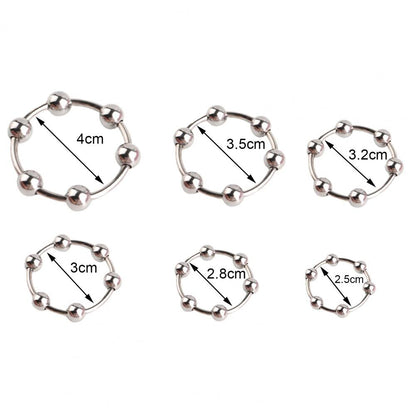 Stainless Steel Cock Ring, Sex Toy to Increase Orgasms, Easy to Use, Safe, Delay Ejaculation Lock Ring for Men, Foreskin Corrector Rings