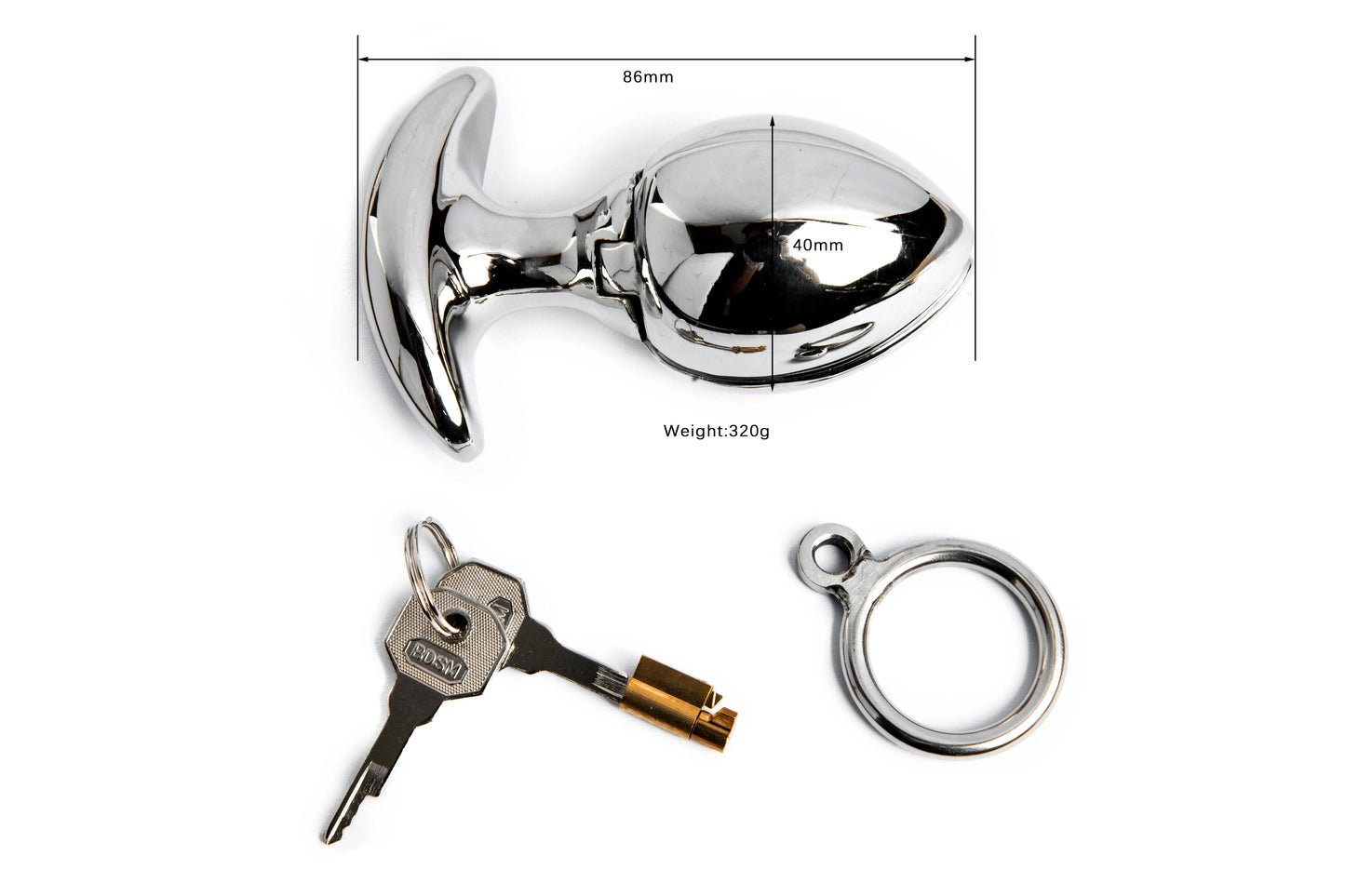 Stainless Steel Anal Lock.Anal Vaginal Dilator.Openable Anal Plugs Heavy Anus Beads Lock. Anal Sex Toys. Adult Game M096
