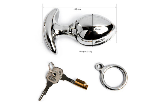 Stainless Steel Anal Lock. Anal Vaginal Dilator. Openable Anal Plugs, Heavy Anus Beads Lock. Anal Sex Toys. Adult Game M096
