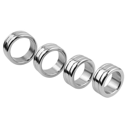 Stainless Steel Cock Ring Metal Penis Bondage Lock Restraint Ring Male Time Delay Ejaculation Penis Ring BDSM Sex Toy for Men