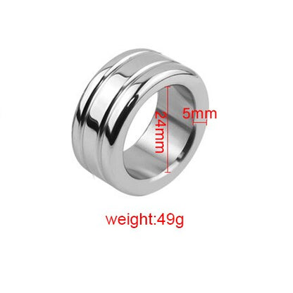 Stainless Steel Cock Ring Metal Penis Bondage Lock Restraint Ring Male Time Delay Ejaculation Penis Ring BDSM Sex Toy for Men