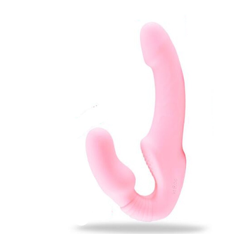 Strapless Strap-on Dildo Vibrator for Couples Strapon for Lesbian Wireless Remote Control Double-Heads Vibrator Adult Sex Toys