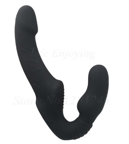 Strapless Strap-on Dildo Vibrator for Couples Strapon for Lesbian Wireless Remote Control Double-Heads Vibrator Adult Sex Toys