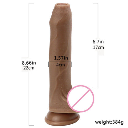 Strong Man Slide Foreskin Big Dildo Skin Feel Suction Cup Thick Cock Adult Toy for Men Women Gay Couple Silicone Penis
