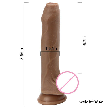 Strong Man Slide Foreskin Big Dildo Skin Feel Suction Cup Thick Cock Adult Toy for Men Women Gay Couple Silicone Penis