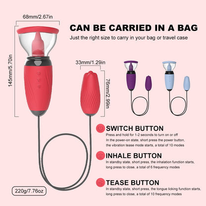 Sucking Vibrator Clit Stimulator Lick Toy G-Spot Bullet Vibrator Breast Nipple Sucker Vibrator Female Massager