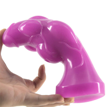 Suction Cup Penis Anal Plug Masturbation Vibrating Glass Plug Clitoral Pump Intimate Toys for Husbands, Pigtail Adult SM Toys