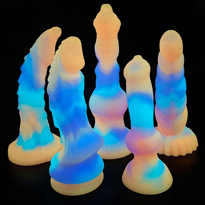 Super Soft Luminous Penis Dog Dildo Adult Sex Toy for Woman Monster Dick Suction Cup Anal Toy Male Female Masturbation