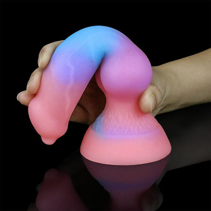 Super Soft Luminous Penis Dog Dildo Adult Sex Toy for Woman Monster Dick Suction Cup Anal Toy Male Female Masturbation