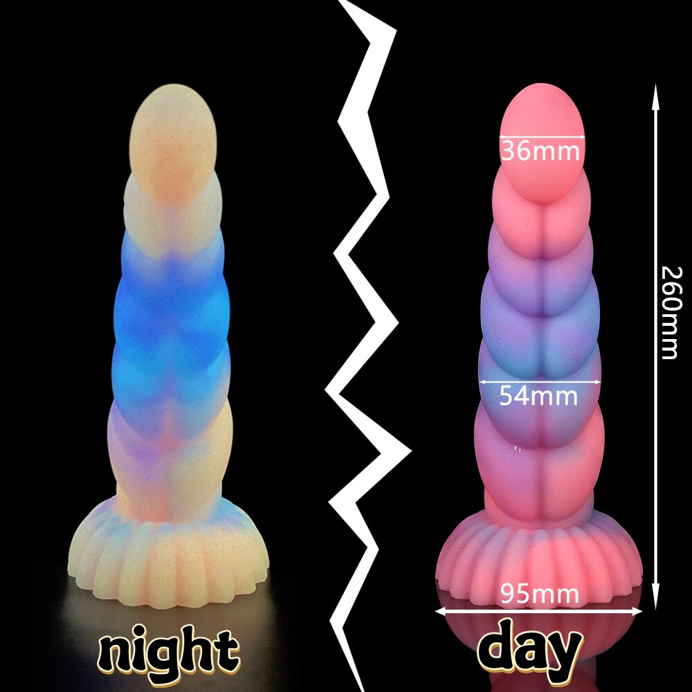 Super Soft Luminous Dog Penis Dildo Adult Sex Toy for Women Monster Dick Suction Cup Anal Toy Male Female Masturbation