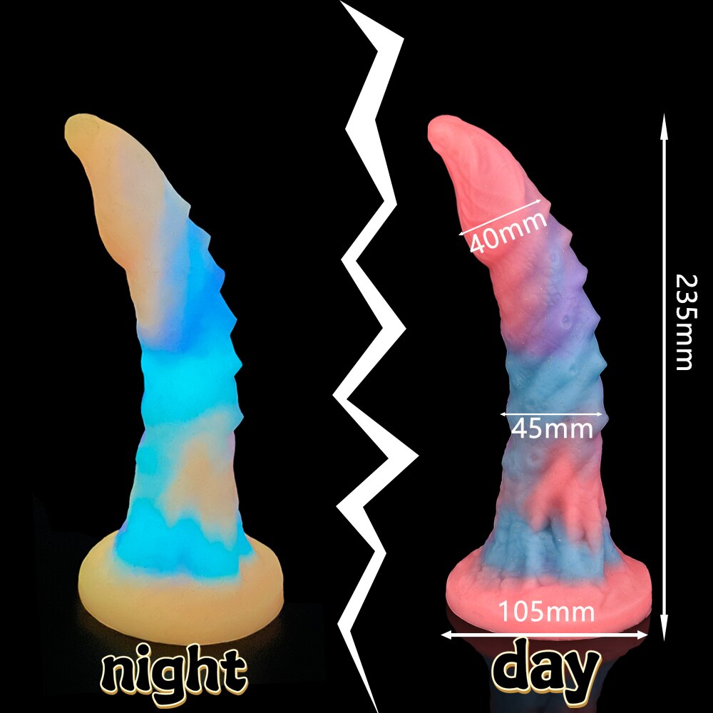Super Soft Luminous Penis Dog Dildo Adult Sex Toy for Woman Monster Dick Suction Cup Anal Toy Male Female Masturbation