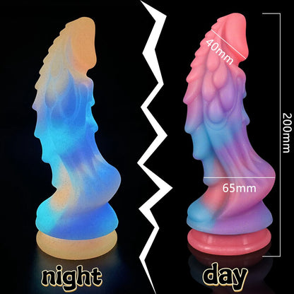 Super Soft Luminous Dog Penis Dildo Adult Sex Toy for Women Monster Dick Suction Cup Anal Toy Male Female Masturbation